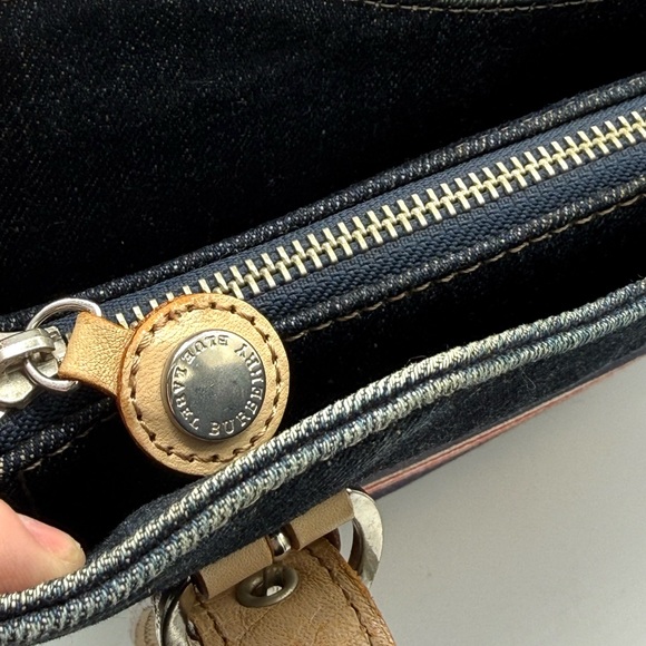 Burberry Blue Label Denim Striped Tote w/ COA ✅ Y2K Vintage - Picture 7 of 16